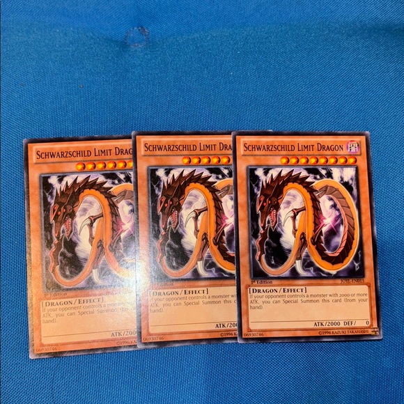 Yugioh Other - Yugioh Card Schwarzschild Limit Dragon Dark Type Monster 1st Edition 1996 NWOTS